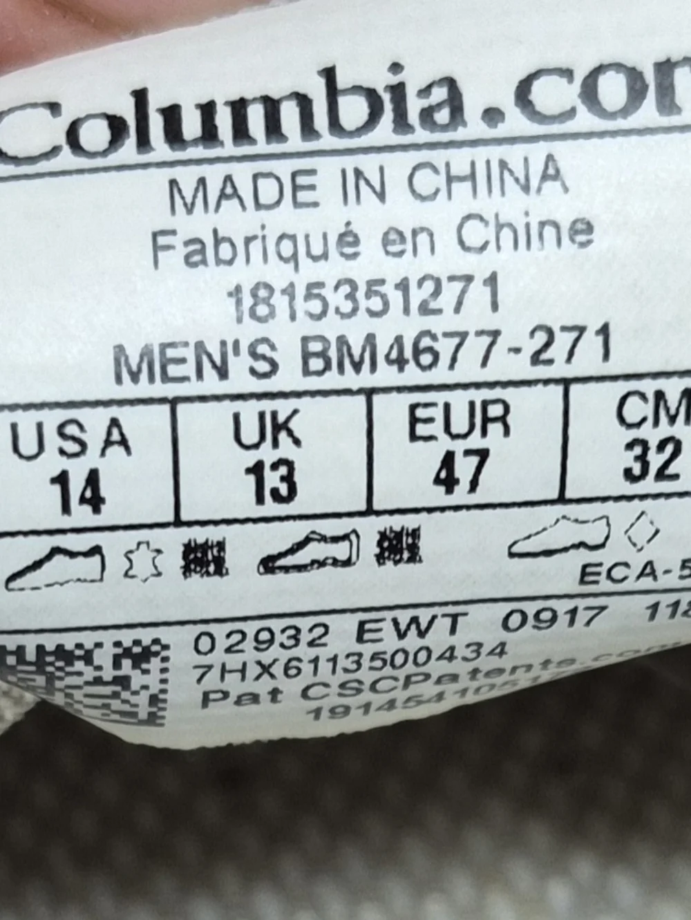 Columbia Performance Fishing Gear Shoes - Mens Size 14